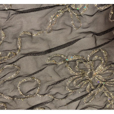 Lycra GOLDEN FLOWERS (shine)